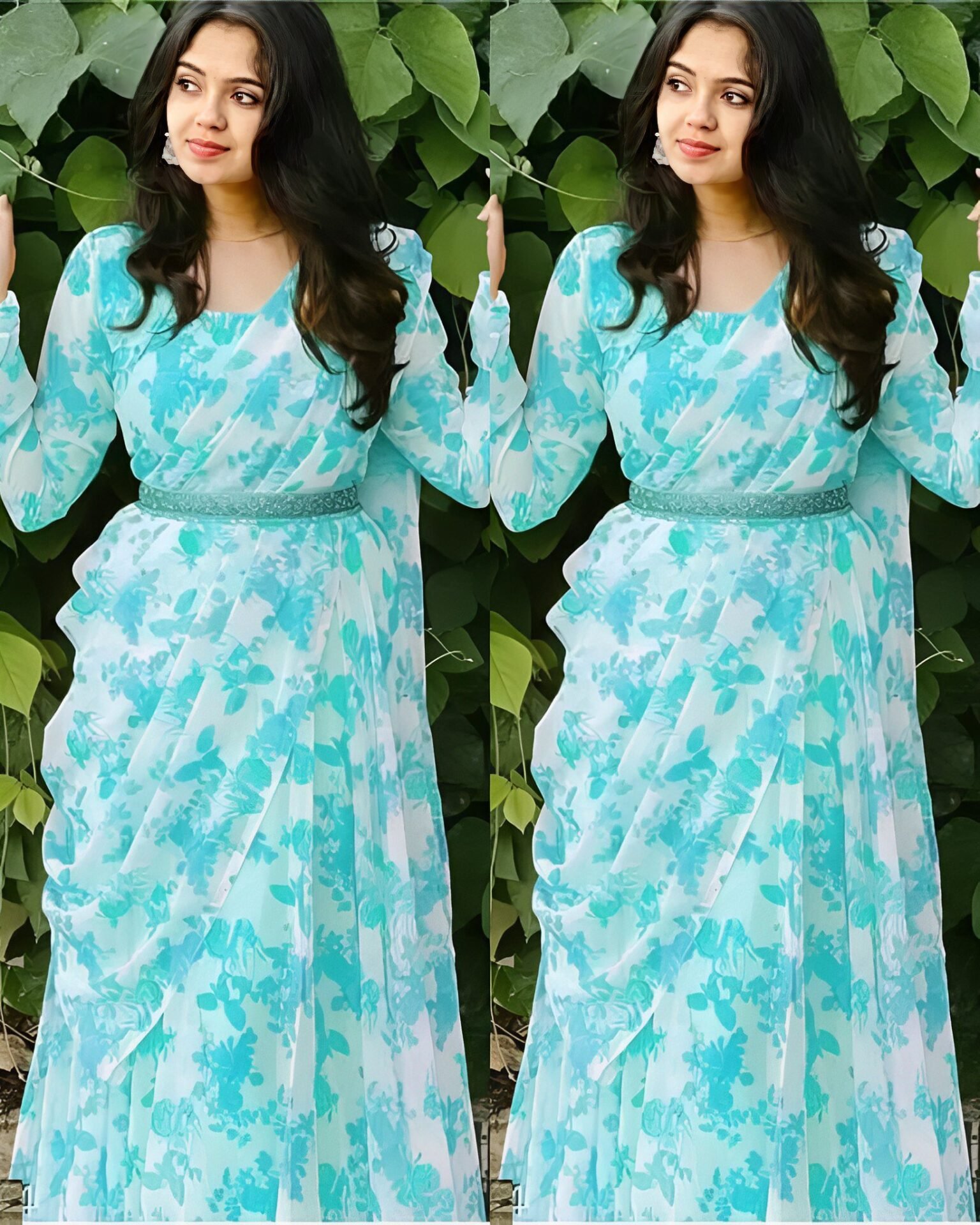 Attractive Georgette Gown for Women With Dupatta