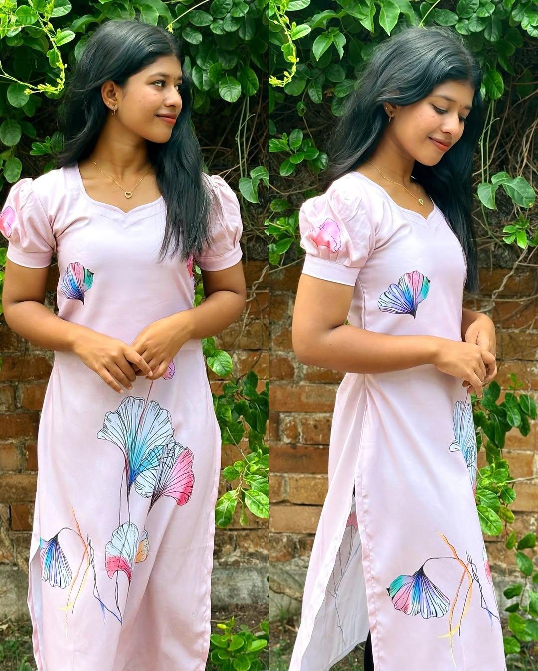 Blush Petal Puff-Sleeve Kurta