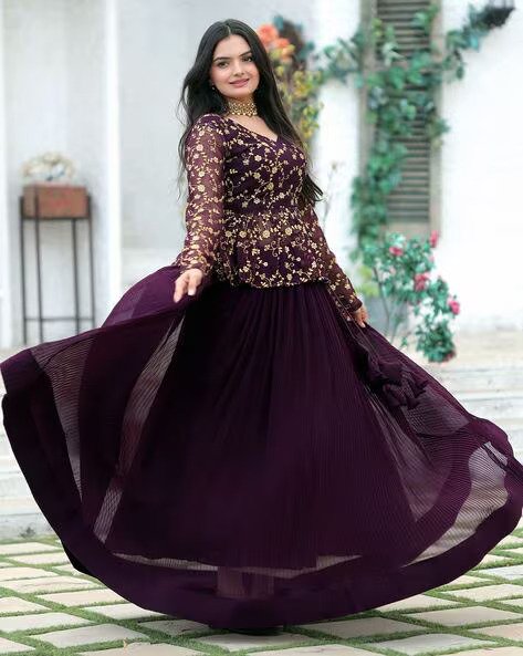 Premium Designer Sequins Embroiderd Readymade Lehenga choli Set