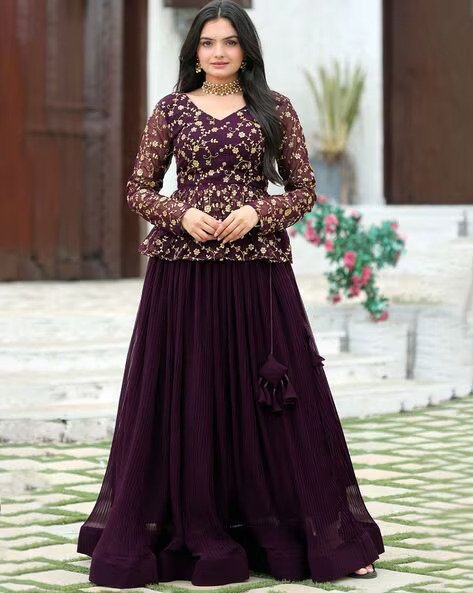 Premium Designer Sequins Embroiderd Readymade Lehenga choli Set