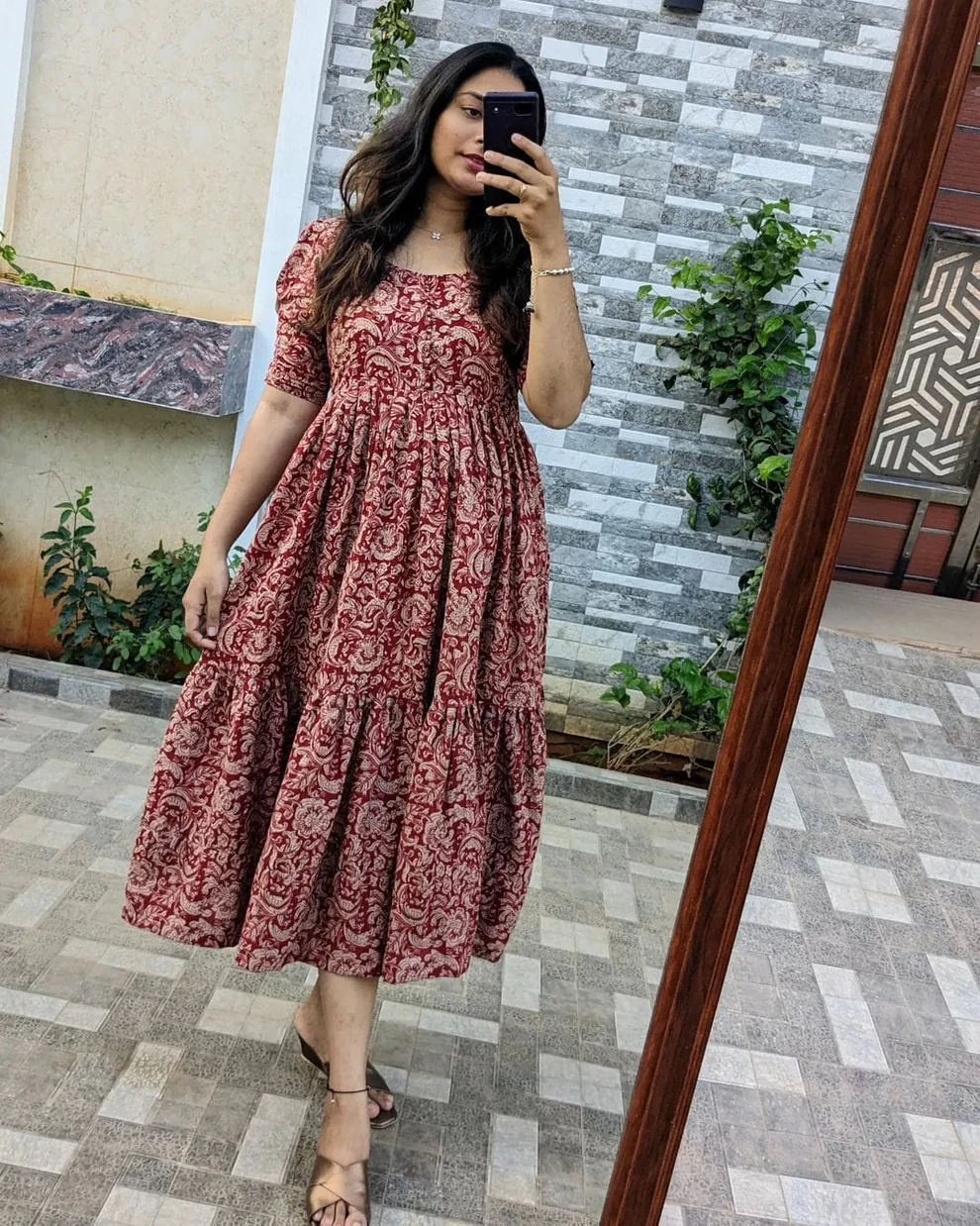 Stylish Floral Printed midi dress