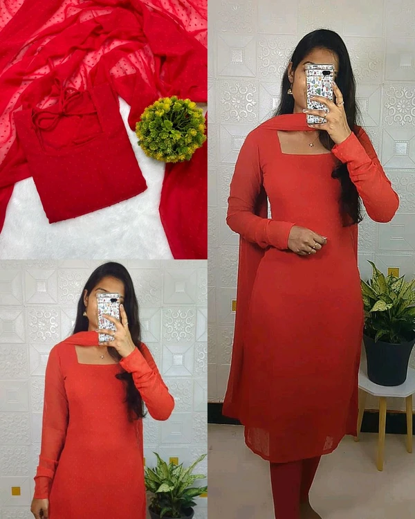 Trendy kurti with with dupatta set