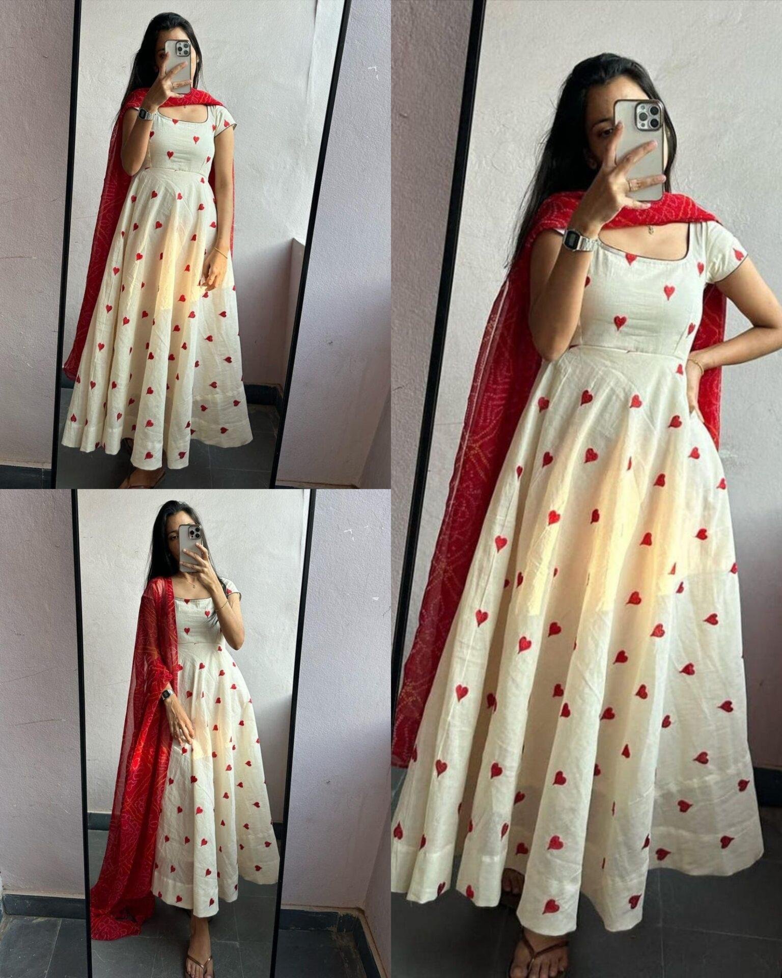Trendy Heart Gown with dupatta