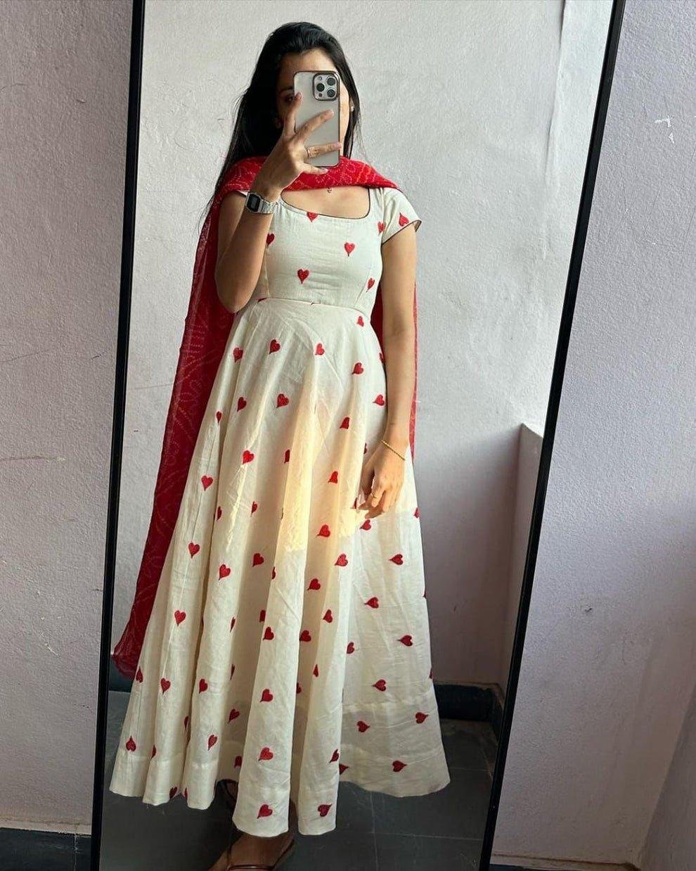 Trendy Heart Gown with dupatta
