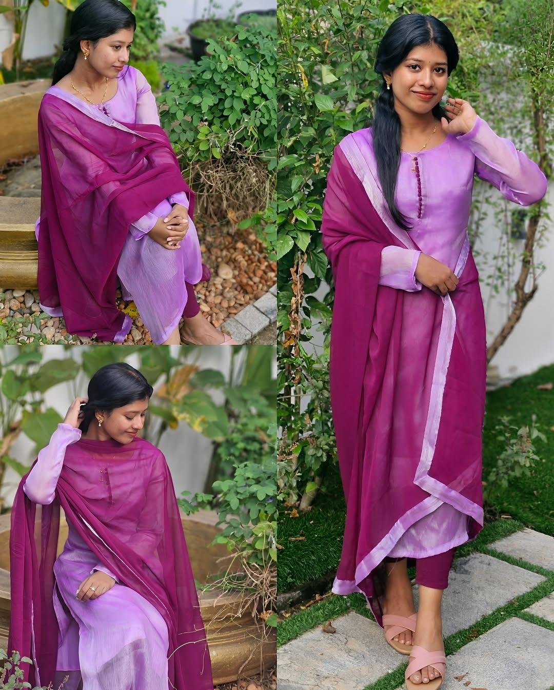 Highly trending Space silk kurta with dupatta set