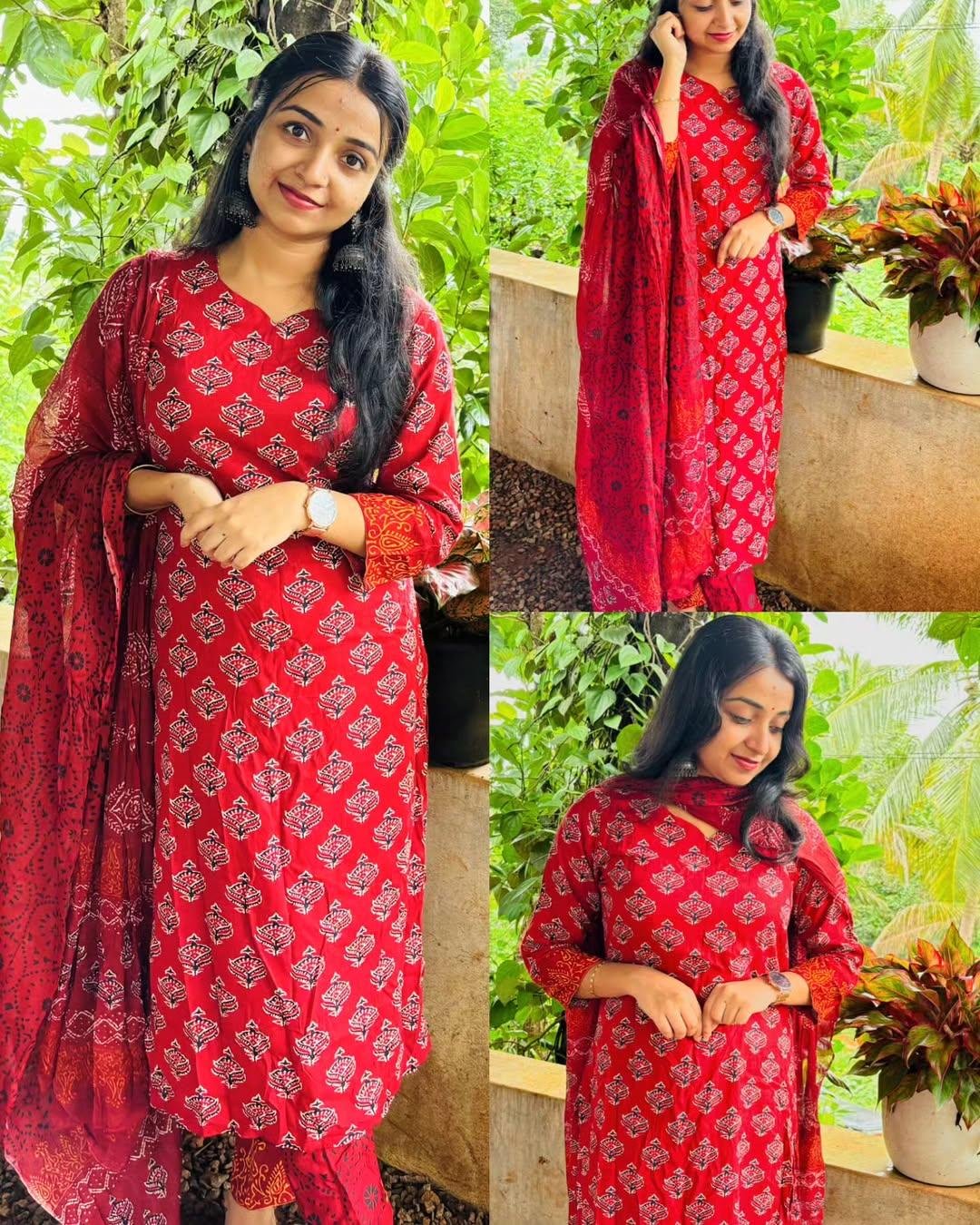 Trendy Rayon kurta with bottom & Dupatta set