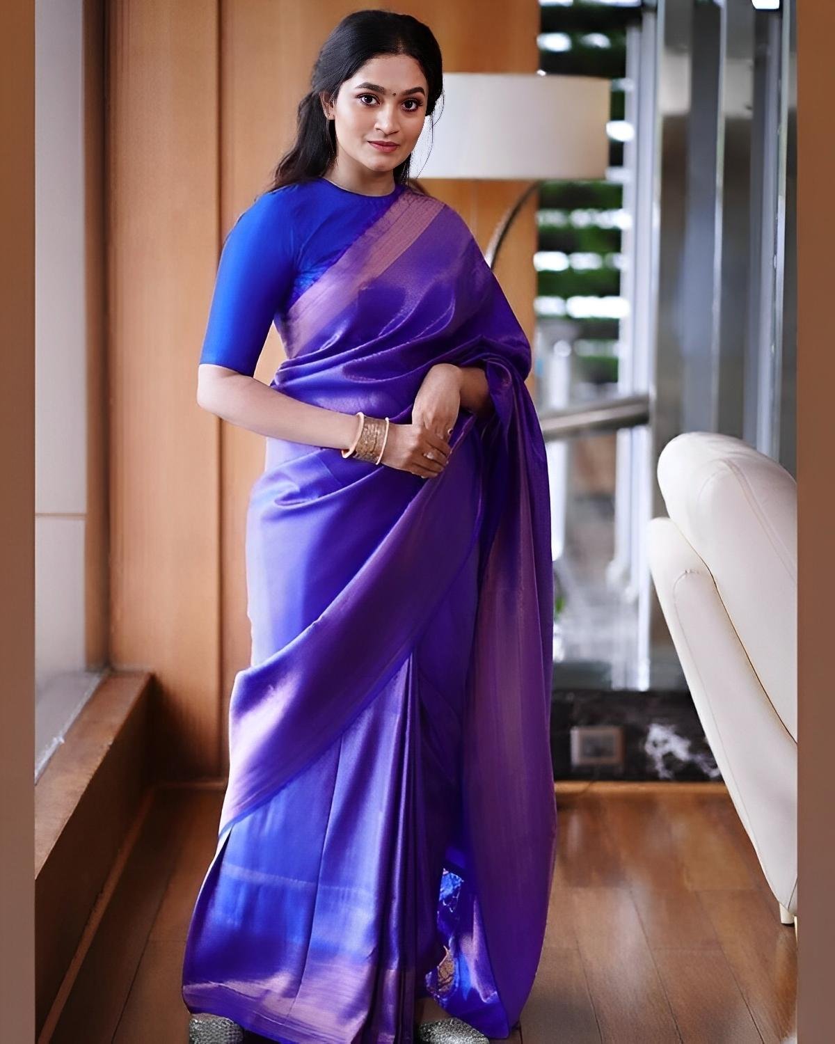 Royal Violet  Silk Saree – Elegant & Timeless
