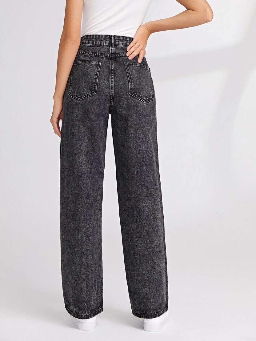 Women’s Casual Chic Tee & Wide-Leg Jeans Set