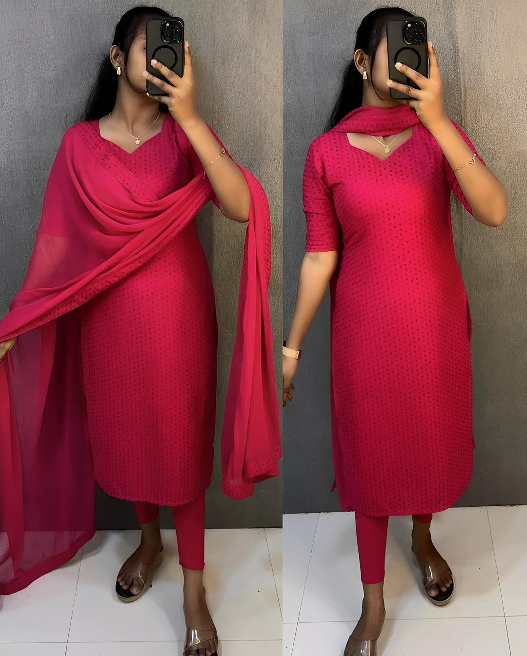 Elegant Hakoba Kurta with Dupatta Set- OFFER SALE