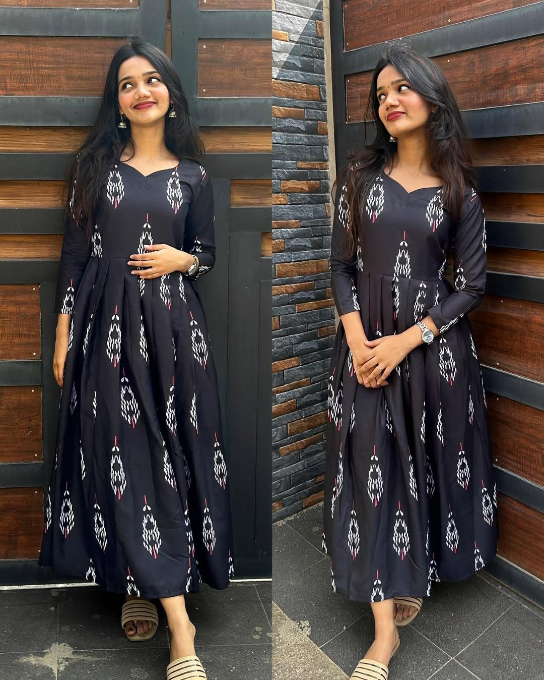 Cotton printed Pleated Maxi Collection