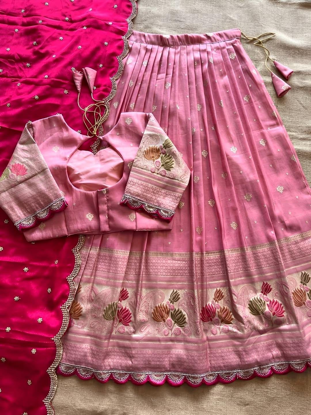 Elegant Lehenga Viscose tissue silk stitched