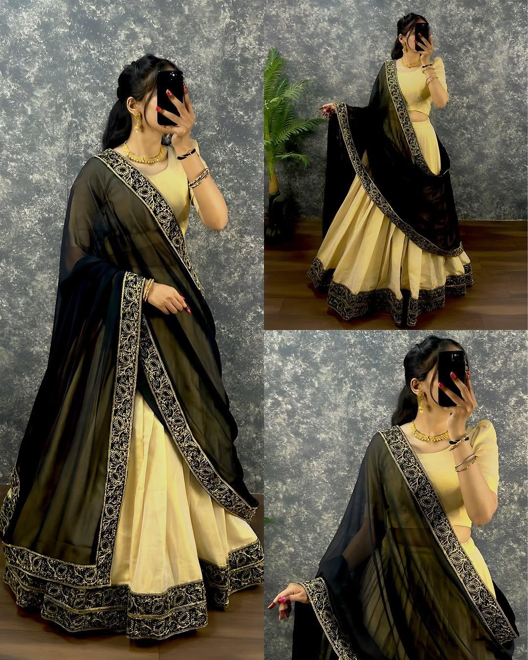 Elegant Tissue Cotton Lehenga Choli