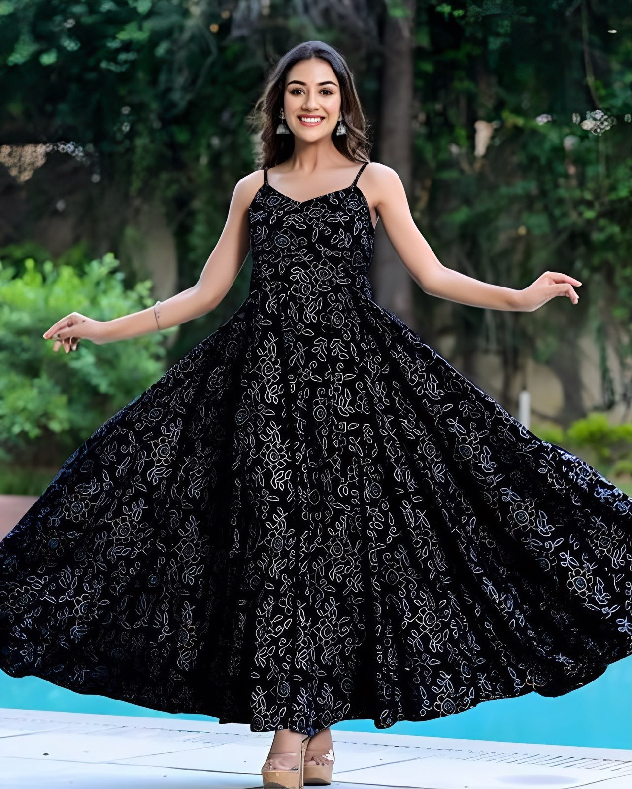 Women's Latest Design Rayon Printed Crop Maxi For Women/Girls