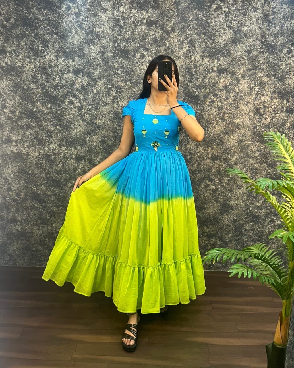 Stylish Ombre Anarkali Gown for Women