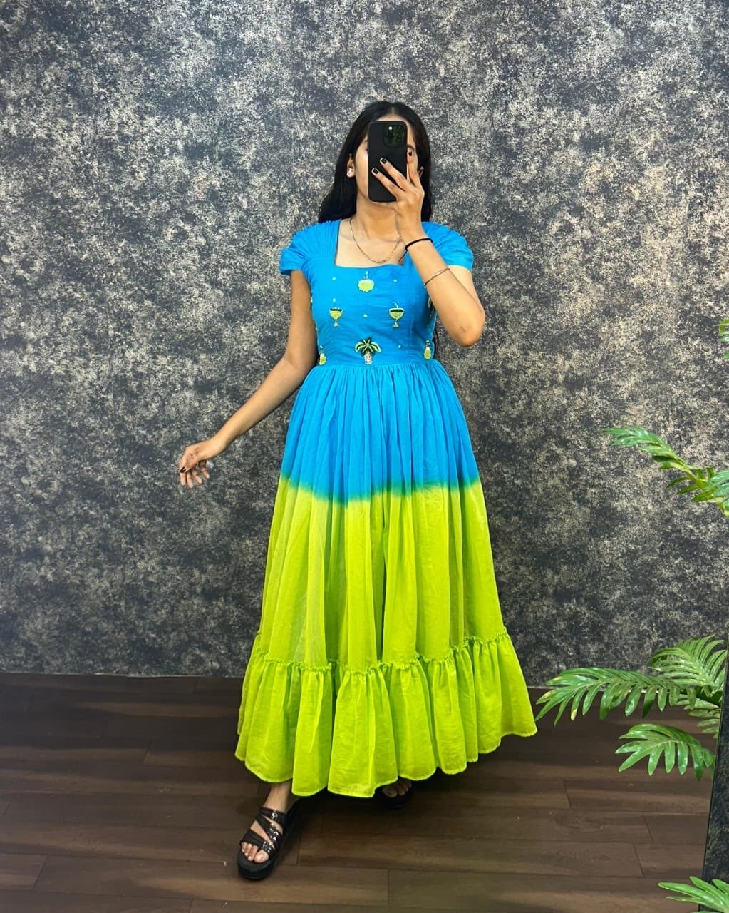 Stylish Ombre Anarkali Gown for Women