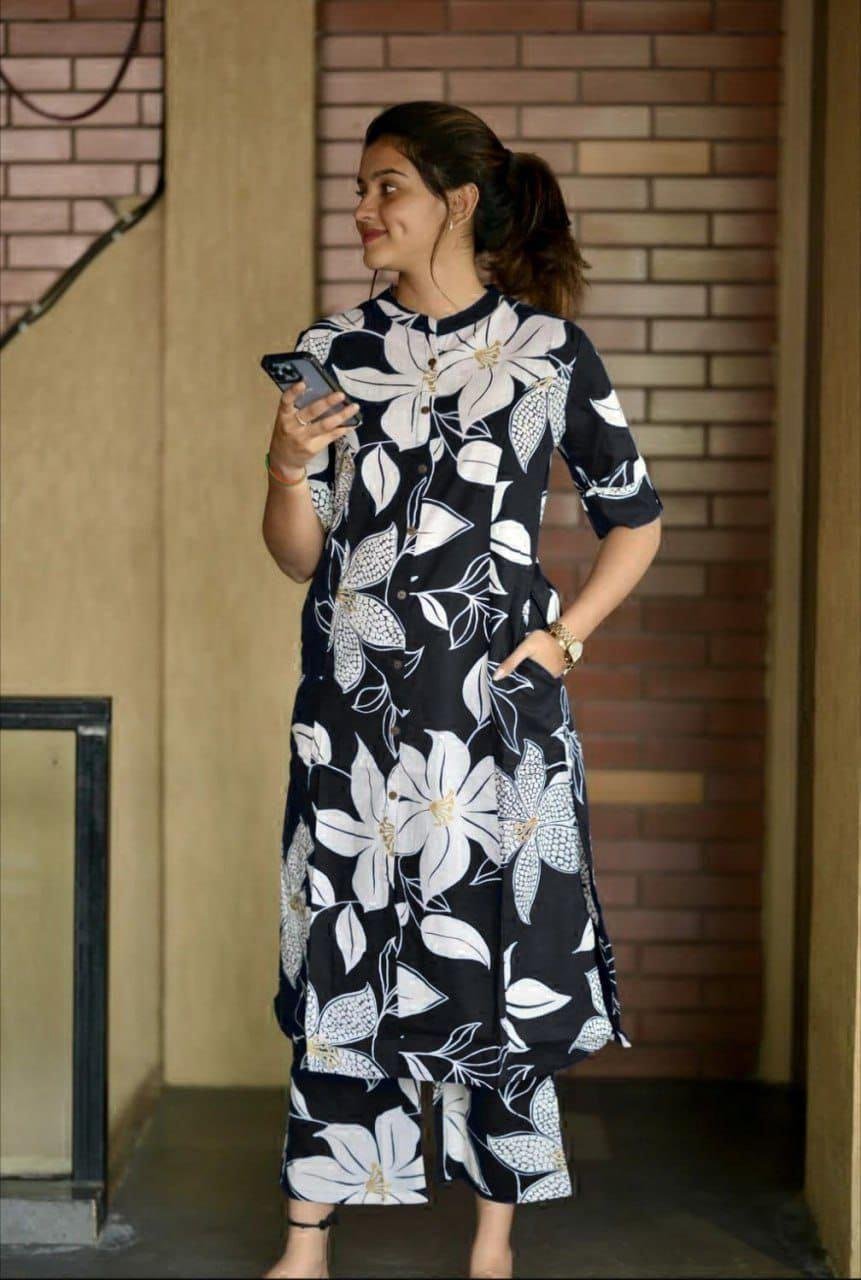 Offer cotton kurti pant set