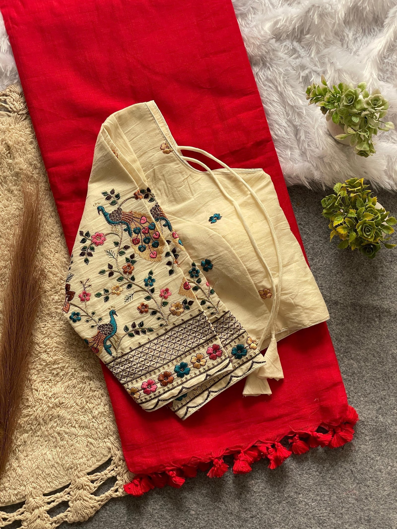 beautiful soft khadi cotton celebrity inspired saree