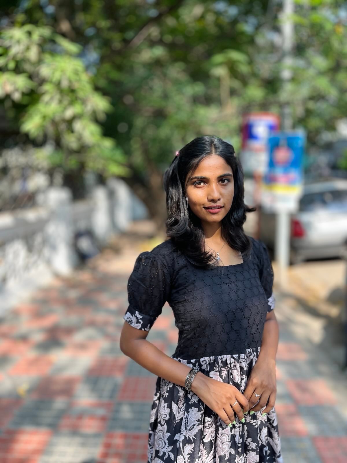 Hakoba Cotton Midi Dress – Floral Elegance | Sizes S to XXL