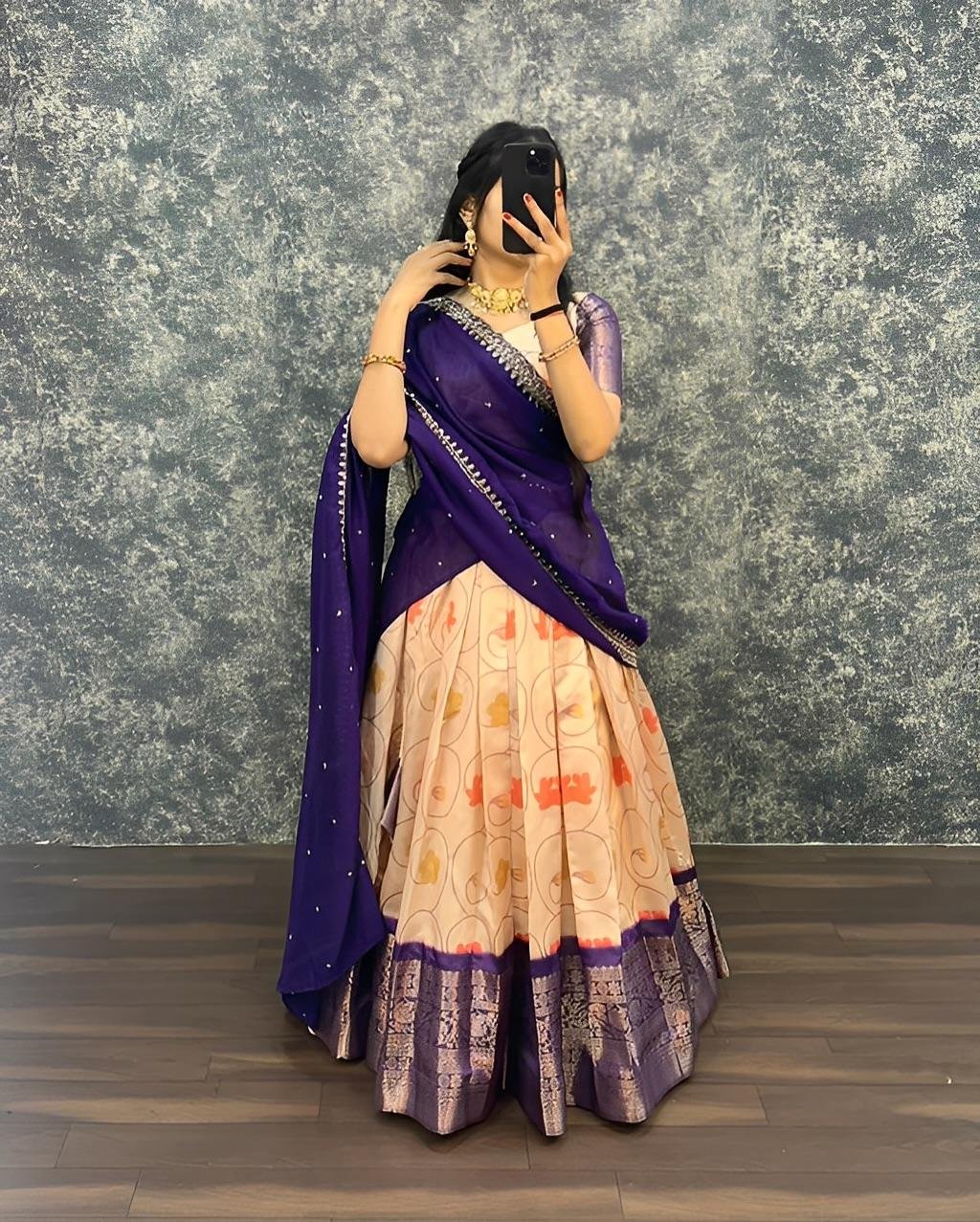 Original South Lichi Silk Digital Print Lehenga Choli With Embroidered Silk Dupatta | Premium Festive Collection