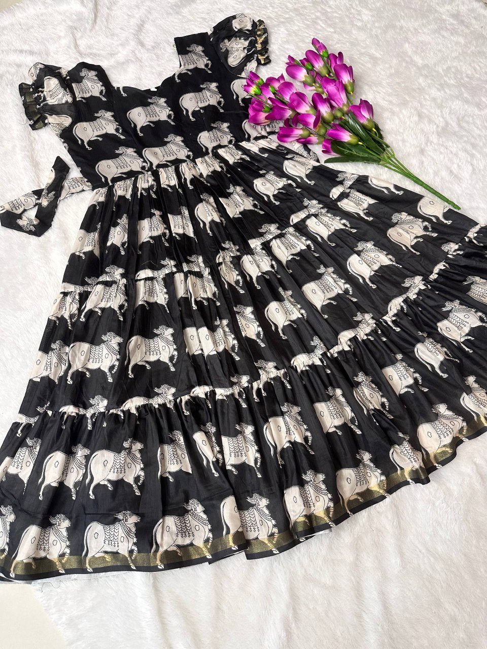 Kalamkari Cotton Silk Maxi