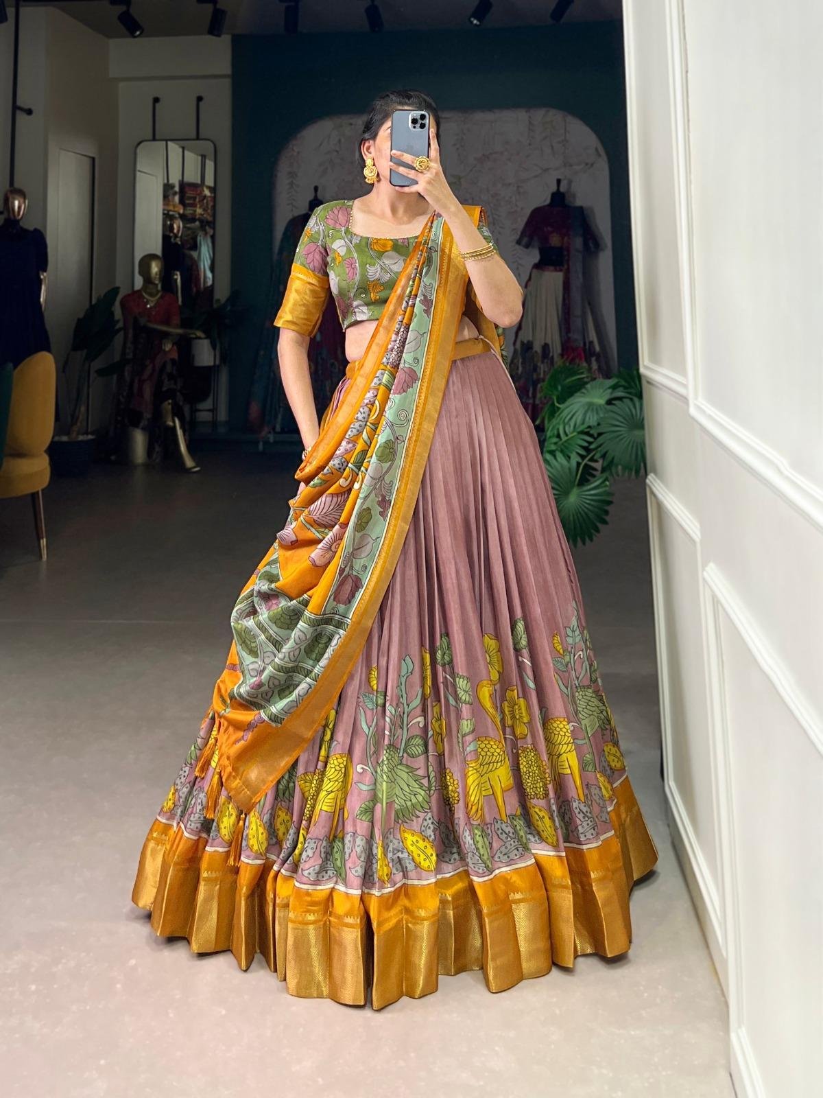 Elegant Kalamkari Lehenga Choli