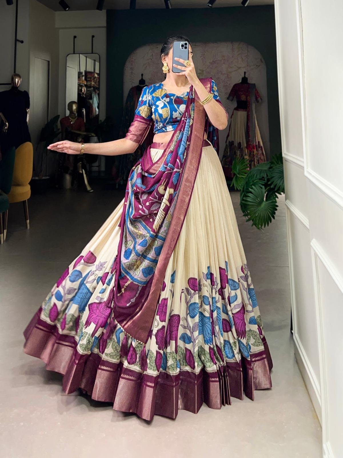 Elegant Kalamkari Lehenga Choli