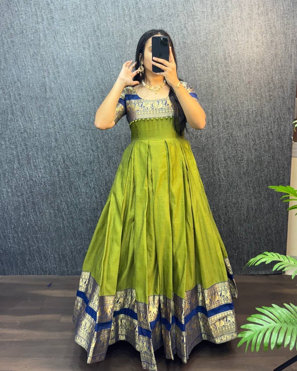 Narayanpet Silk Exclusive Gown Master Series Pongal Collection