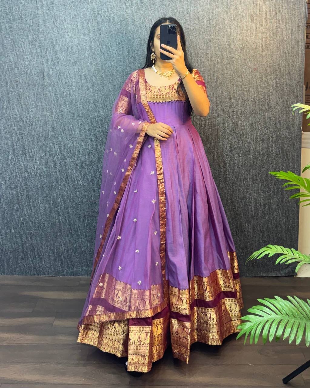 Narayanpet Silk Exclusive Gown Master Series Pongal Collection