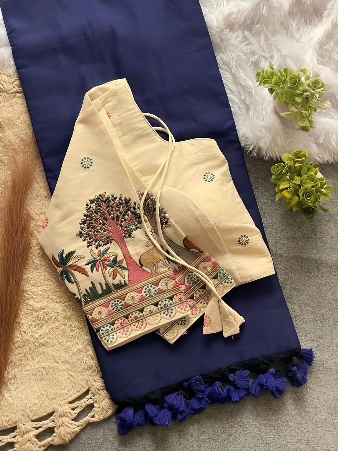 beautiful soft khadi cotton celebrity inspired saree