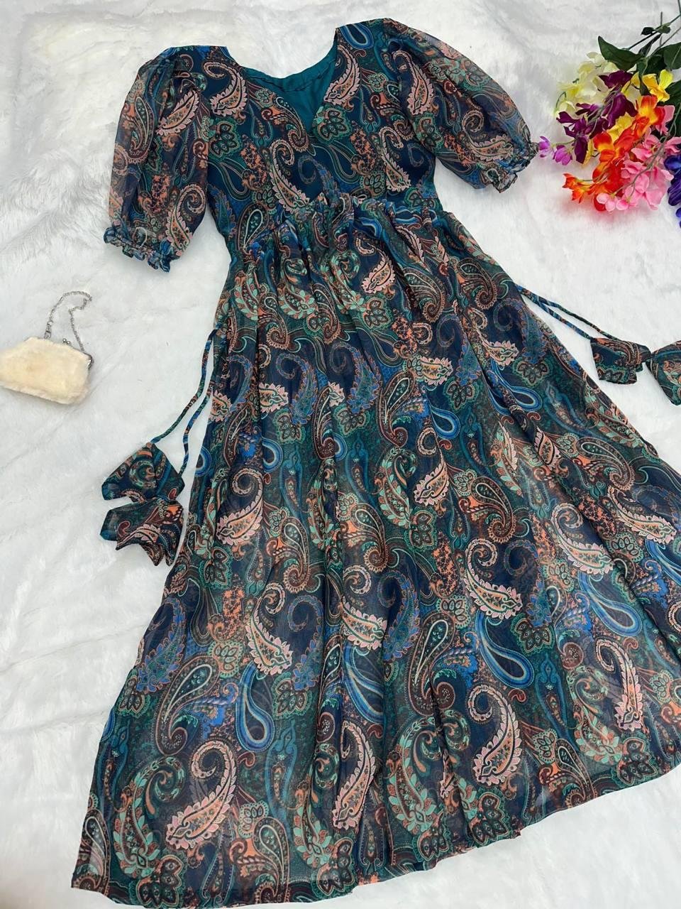 Nayra Cut Digital Print Georgette Kurti