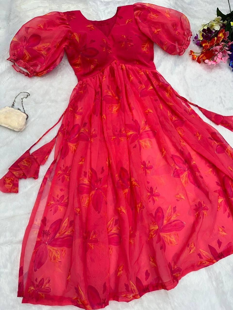 Nayra Cut Digital Print Georgette Kurti