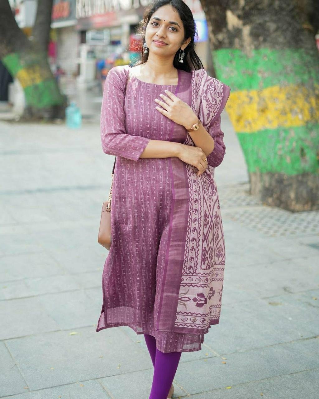 Beautiful cotton embroidered kurta set