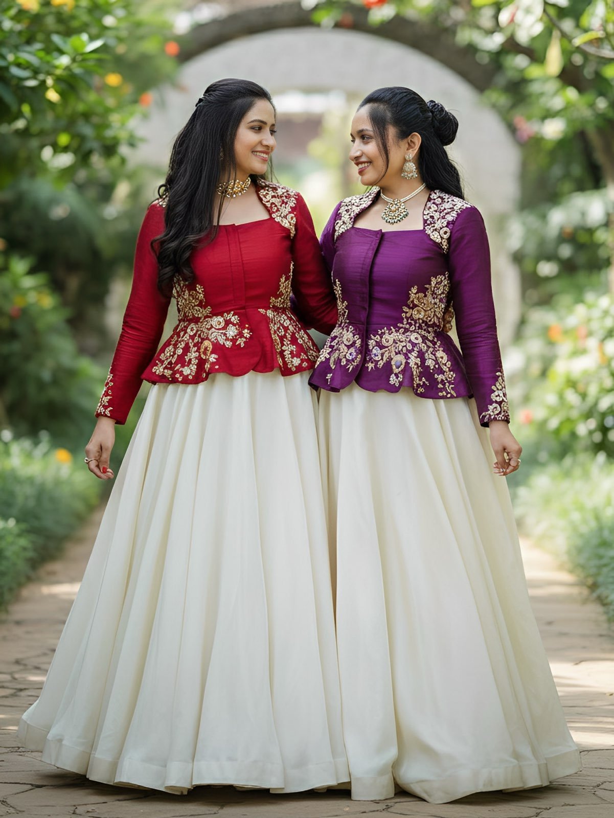 Designer Top and Flaired Skirt Duo- Designer series