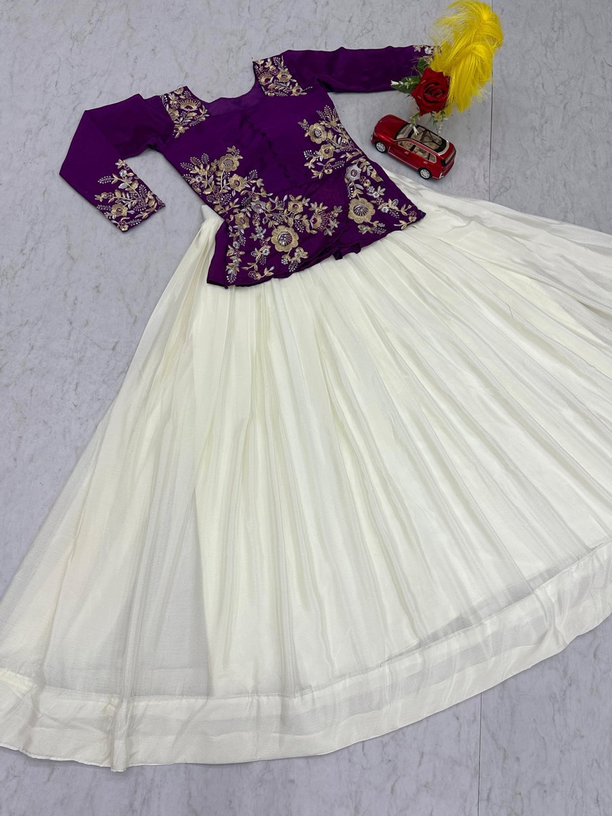 Designer Top and Flaired Skirt Duo- Designer series