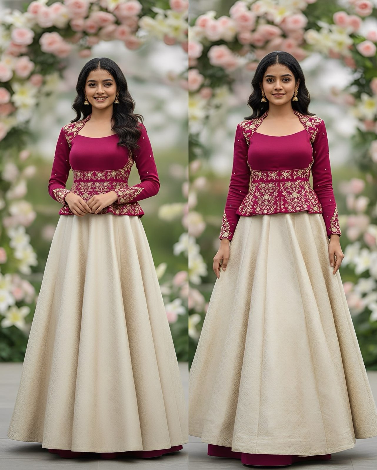 Pretty Ethnic Designer Top with Skirt - Gorgeous ethnic Outfit -Stylytic Special