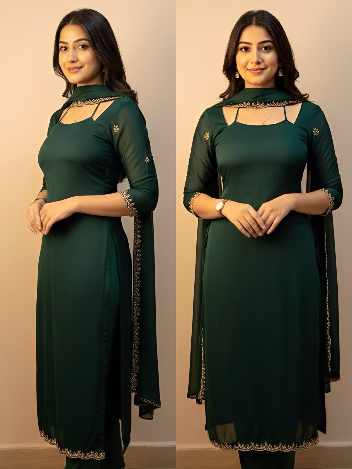 Cute Designer Kurti with Dupatta - Office college Wears in Offer
