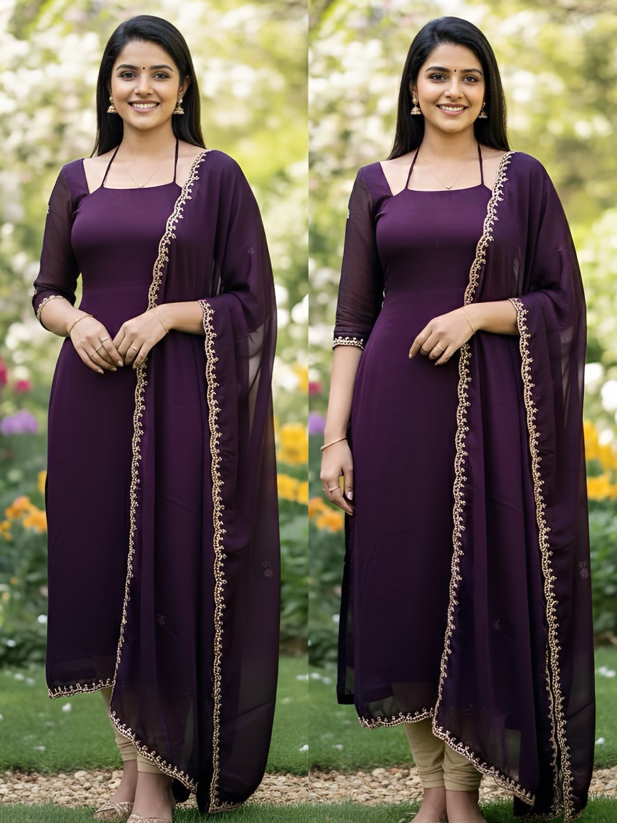 Cute Designer Kurti with Dupatta - Office college Wears in Offer