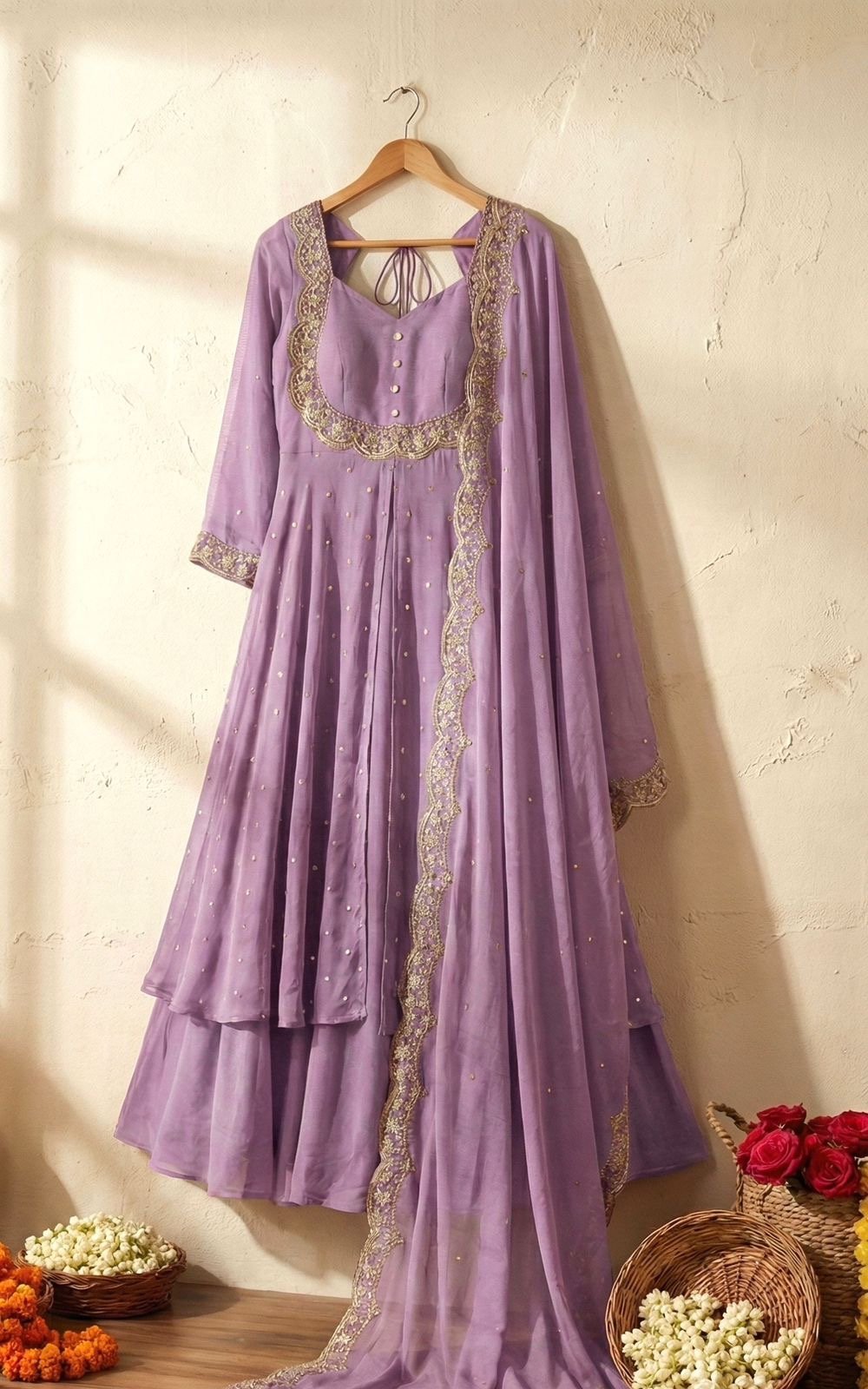 Most Trending Premium Cape Designer Gown │Skirt Cape top and Dupatta