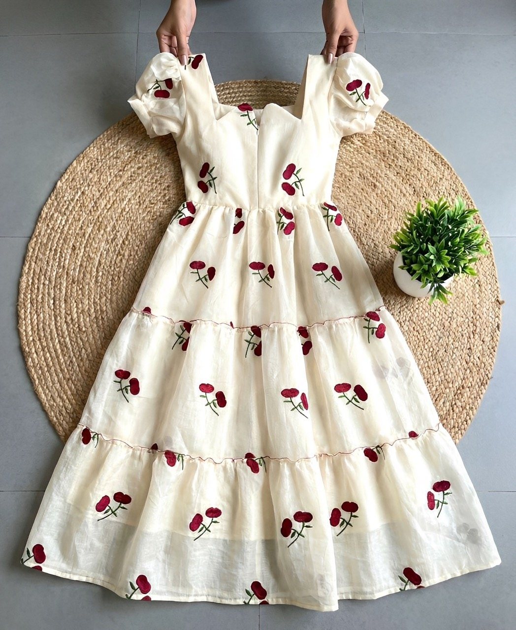 Cherries Cotton Maxi - Stylytic Cute Launch