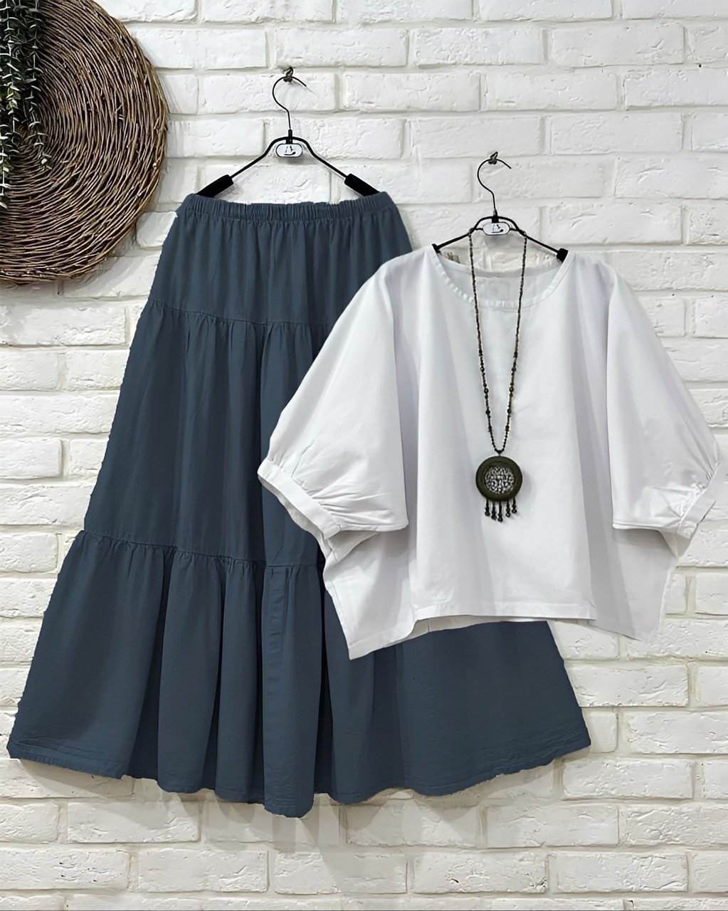 Flaired Casual Top with Skirt set - Comfortable with Lining
