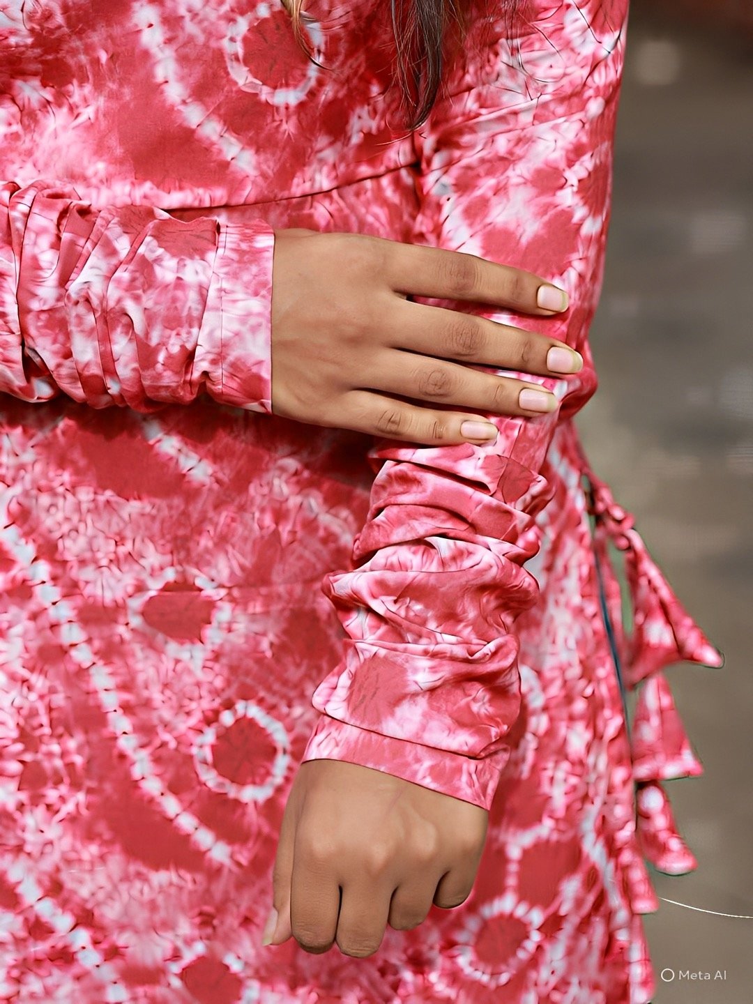 Peachy Pink Cute Kurti - Tie Dye Designer Topselling Kurti