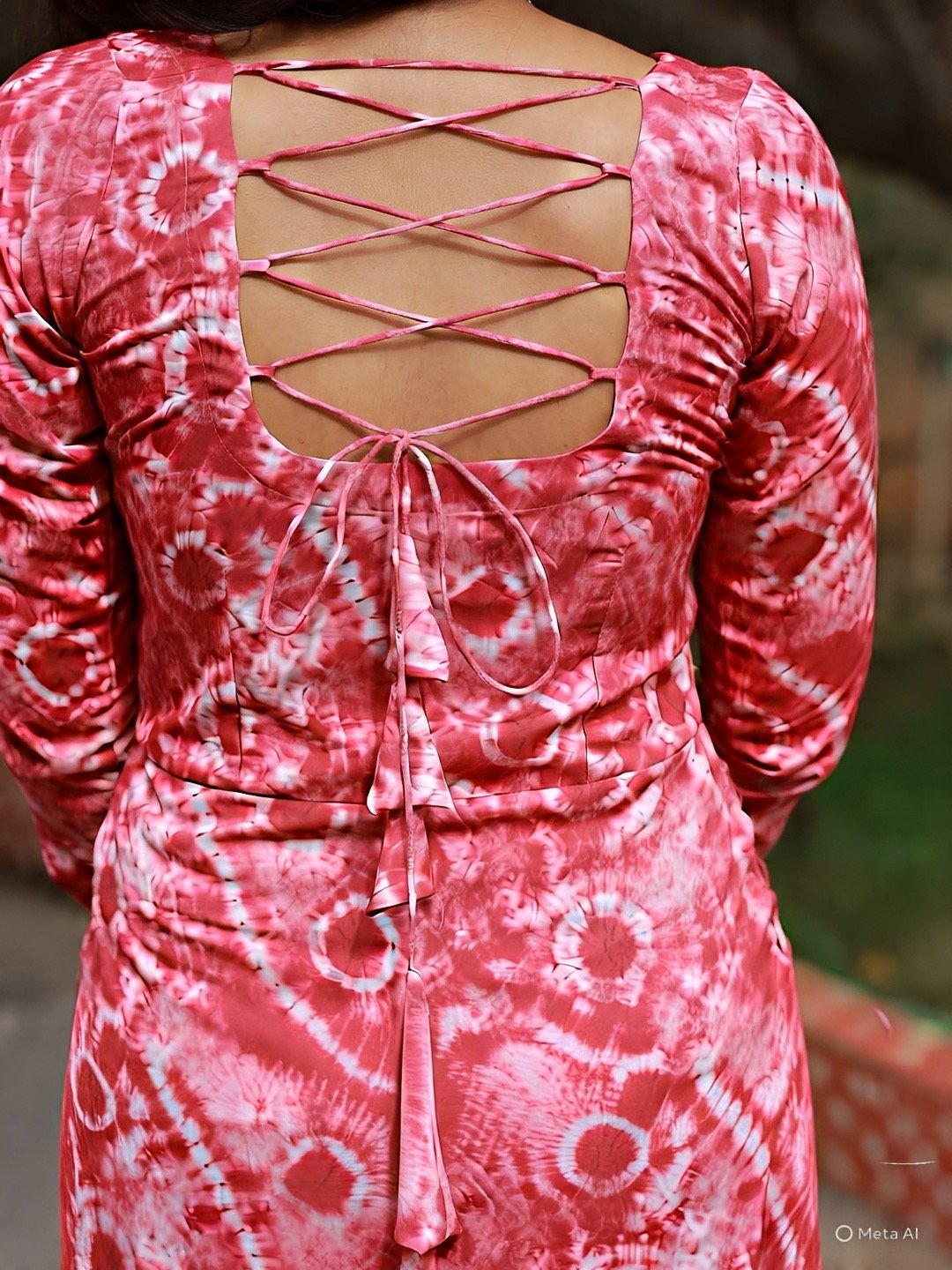 Peachy Pink Cute Kurti - Tie Dye Designer Topselling Kurti