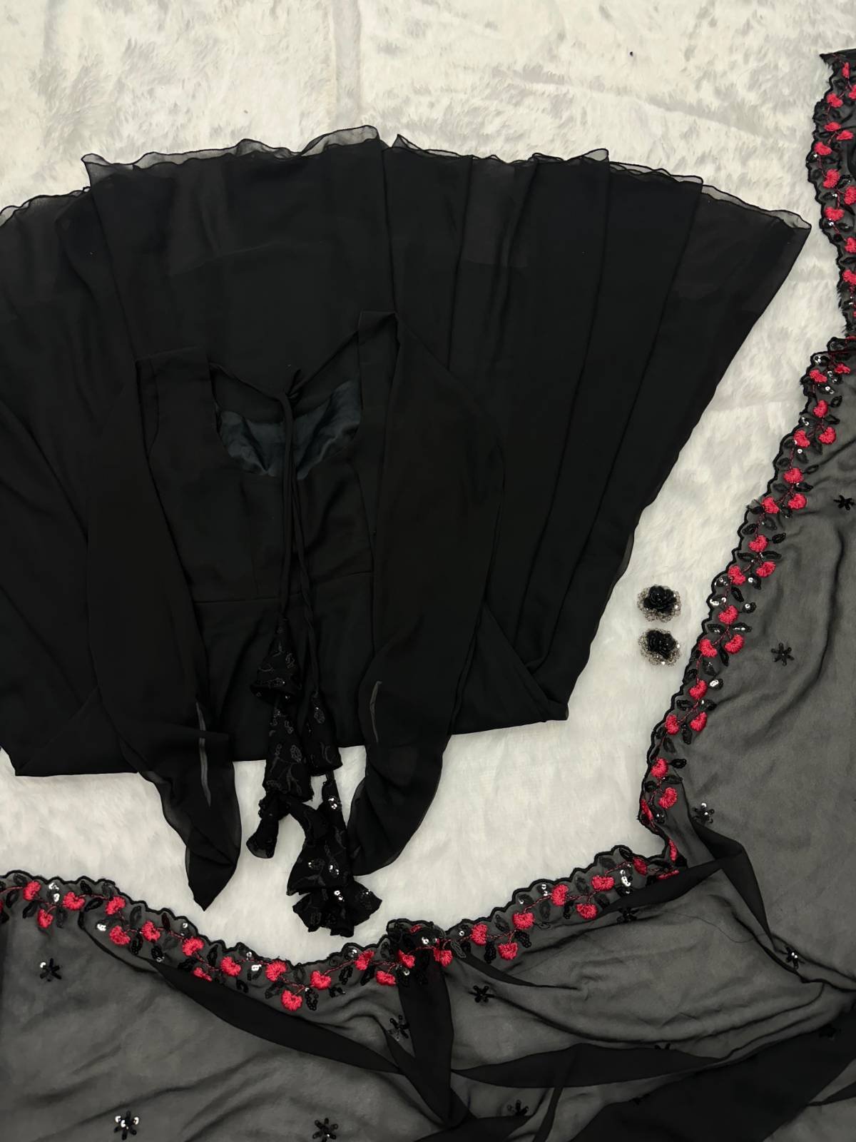 Black Georgette Anarkali outfit - Black Lovers Special