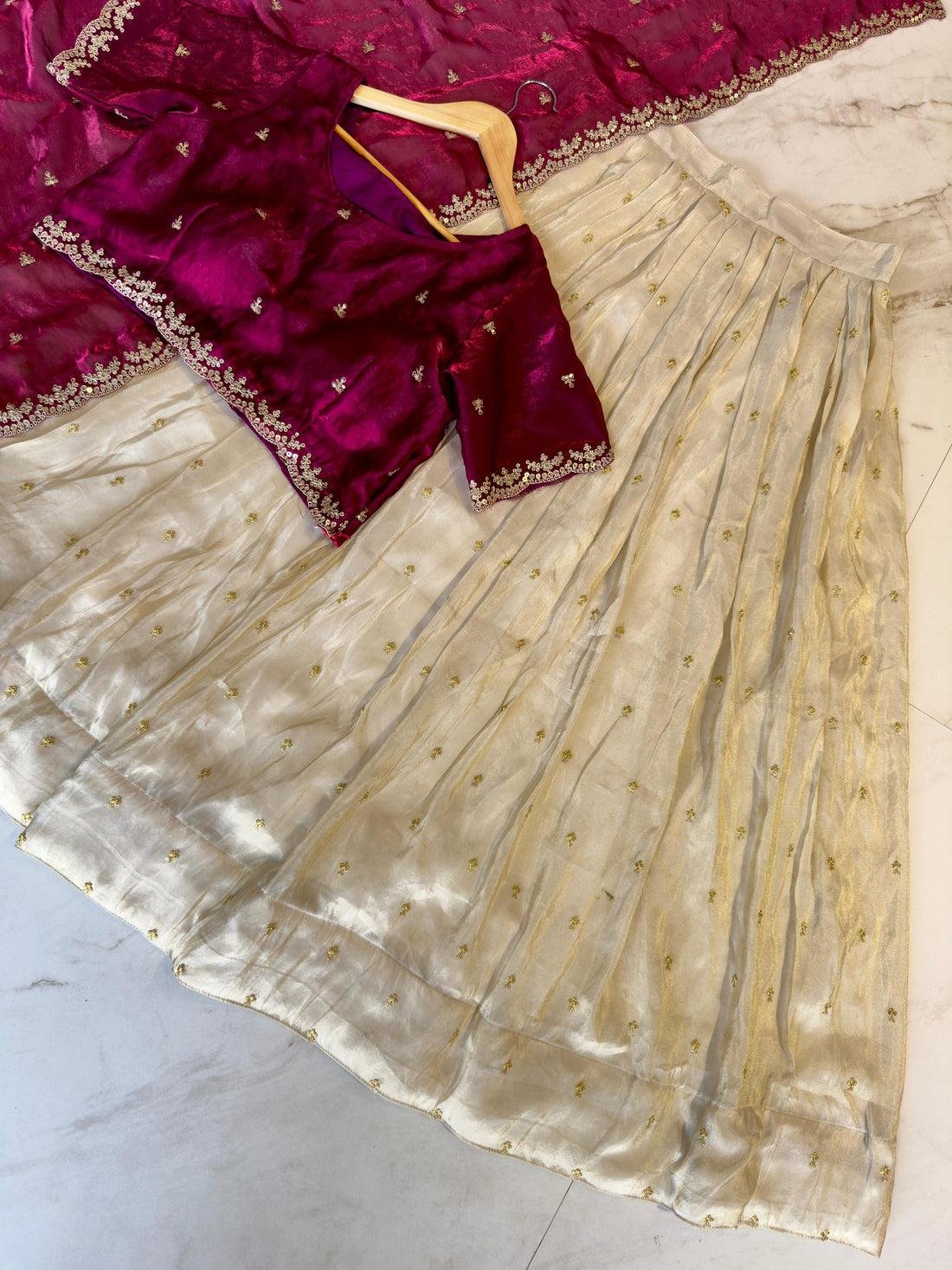 Attractive Tissue silk Lehenga choli - Pretty pairs