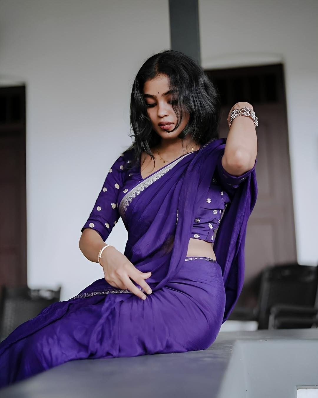 Chex viscose Georgette saree - Beautiful colors