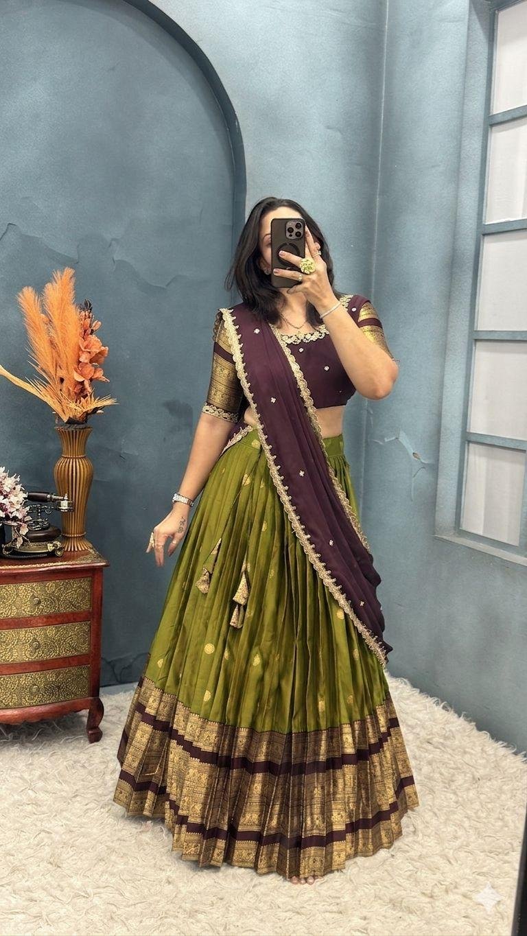 Designer Kanjivaram Silk Lehanga