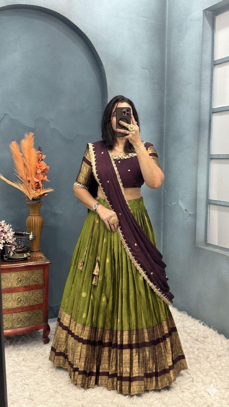 Designer Kanjivaram Silk Lehanga