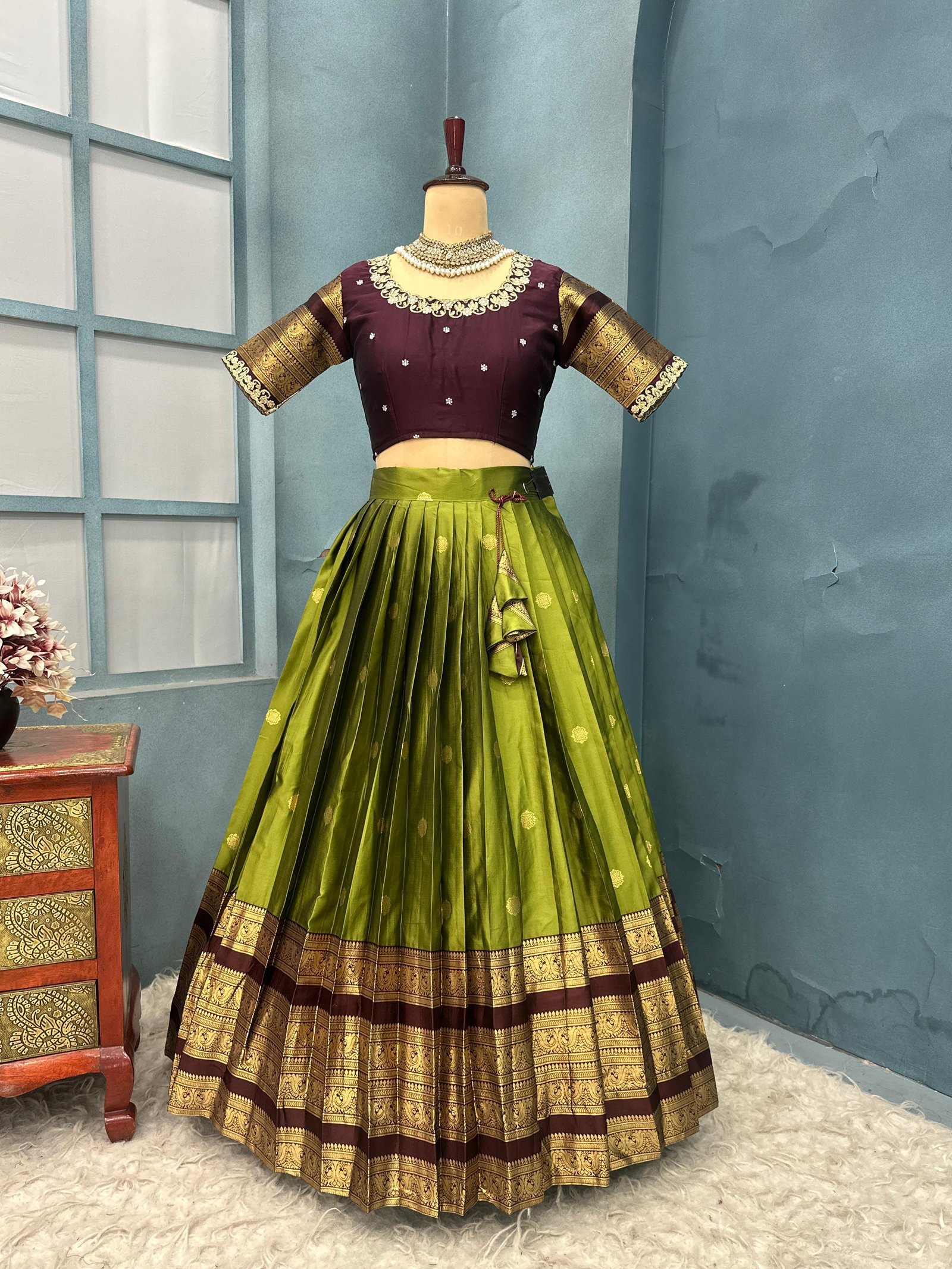 Designer Kanjivaram Silk Lehanga