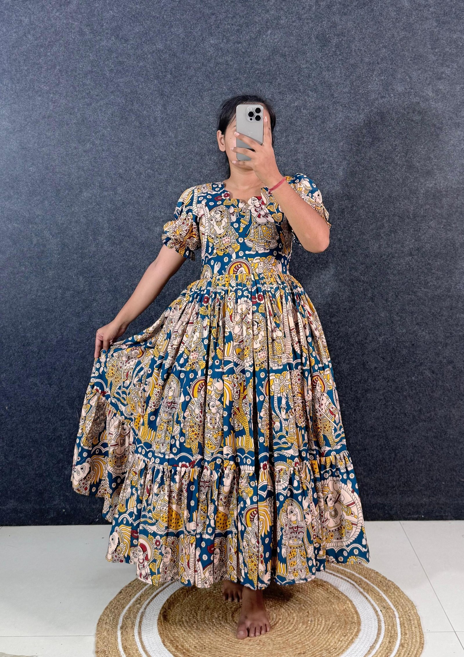 Women Printed Fit & Flare Maxi Dress