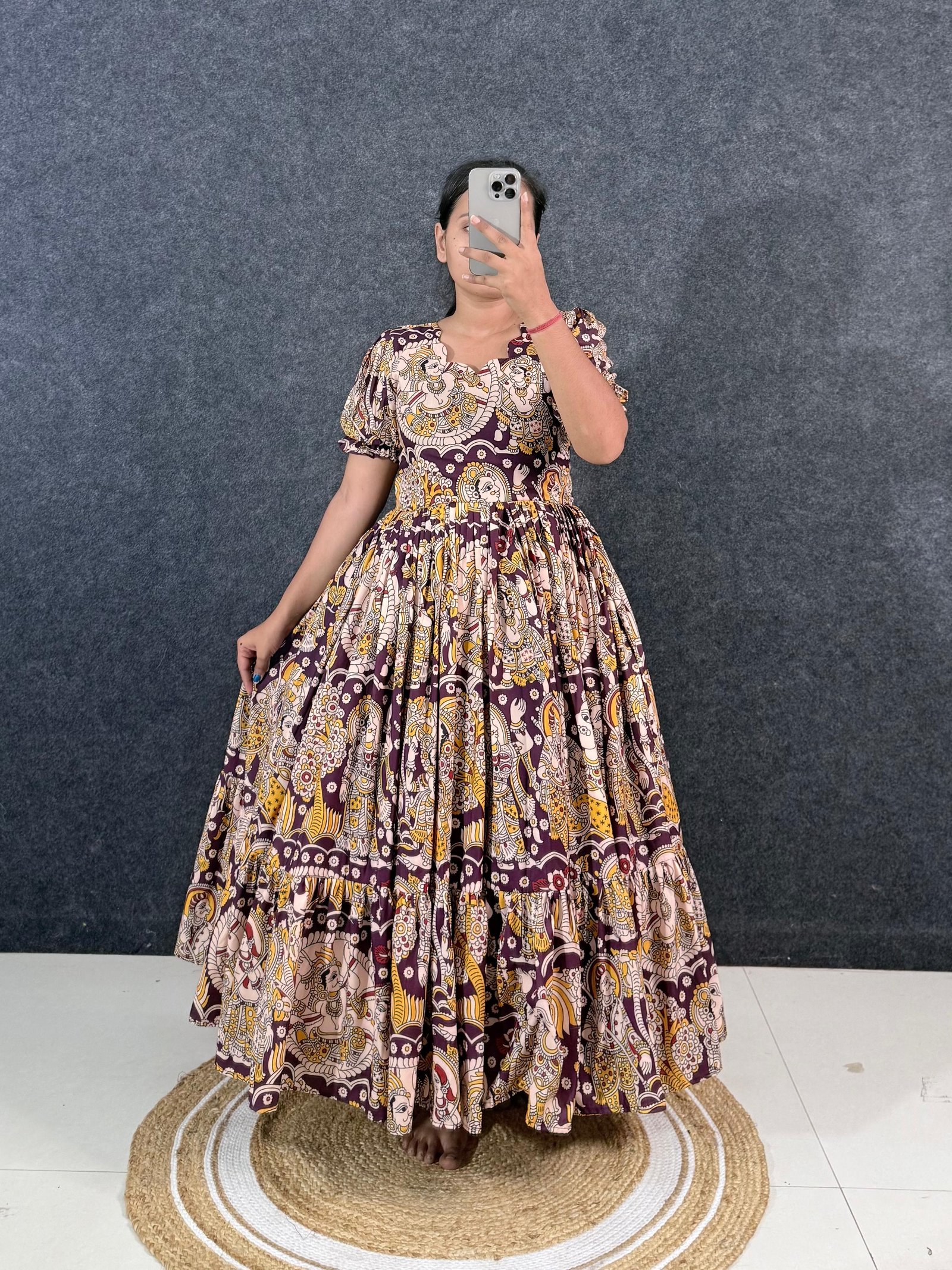 Women Printed Fit & Flare Maxi Dress